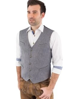 Trachtenweste Grasegger Valentino 1-W Blau