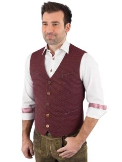 Trachtenweste Grasegger Valentino-W Rot 057