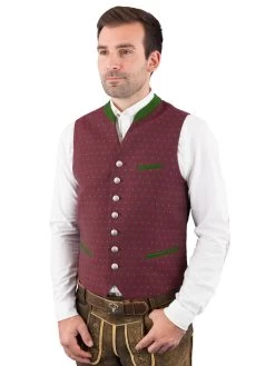 Trachtenweste Grasegger Xander 17100 Rot 057