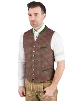 Trachtenweste Grasegger Xander 4N-W Rot