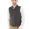 Trachtenweste Gweih & Silk Isar Grau Schwarz
