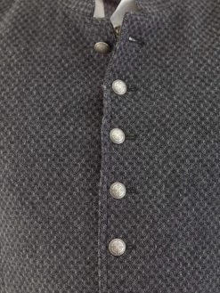 Trachtenweste Gweih & Silk Isar Grau Schwarz -Trachten Verkauf trachtenweste gweih silk isar grau schwarz 93