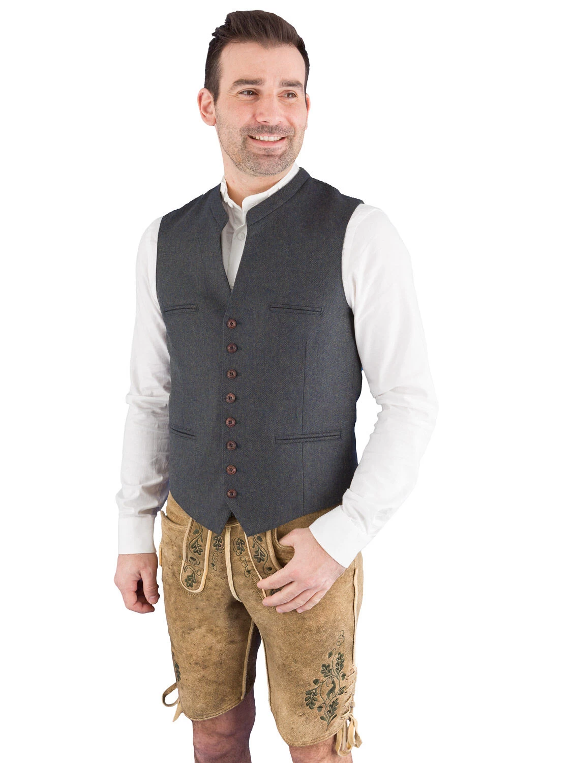 Trachtenweste Gweih & Silk Vils 20/2 Blau/grün 1 Trachtenweste Gweih & Silk Vils 20/2 Blau/grün