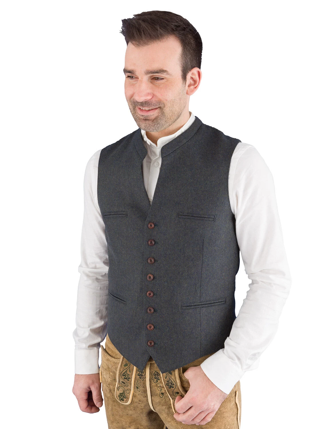 Trachtenweste Gweih & Silk Vils 20/2 Blau/grün 2 Trachtenweste Gweih & Silk Vils 20/2 Blau/grün – Bild 2