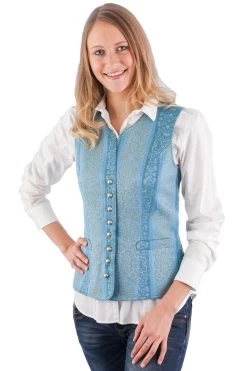 Trachtenweste H. Moser Giebl-1 44535 Blau 12
