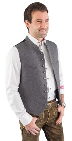 Trachtenweste Hammerschmid Max Grau 86262 -Trachten Verkauf trachtenweste hammerschmid max grau 86262 farbe grau 123