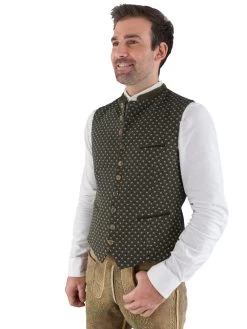 Trachtenweste Stretch Gottseidank A000817 Flaschengr&uuml;n 725