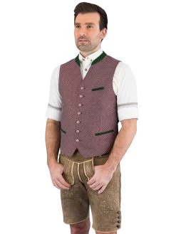 Trachtenweste Stretch Grasegger Xander 4N 20101 Rot